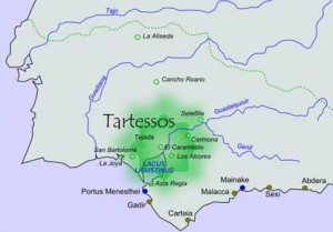 Mapa donde parece haberse localizado Tartessos. / Foto: Muy Intersante. 