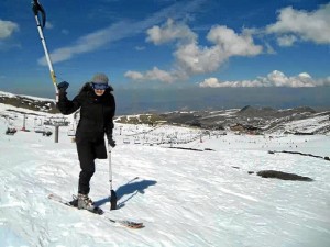 Esquiar, otro de los deportes que ha practicado.