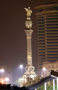 Monumento a Colón en Barcelona. En Cataluña también hay una tesis que defiende el origen catalán del almirante. / Foto: wikipedia.