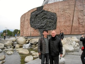 Imagen de la visita a finales de 2013 a la presa de las Tres Gargantas, donde desarrollan un proyecto con grupos de investigación chinos.
