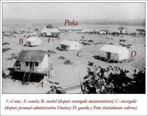 Imagen de una de las primeras casas de los ingleses en Punta Umbria. Foto: Archivo particular/RGM
