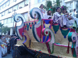 Carroza de la Choquera en el Gran Pasacalles del pasado año. 