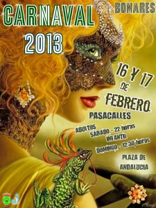 Imagen del cartel anunciador del Carnaval de Bonares.