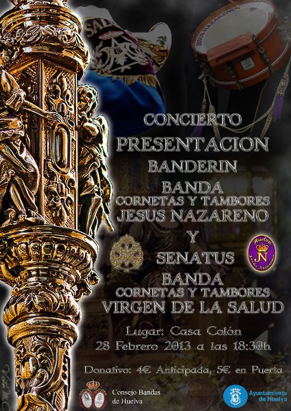 Cartel del concierto organizado por las Bandas de la Salud y el Nazareno