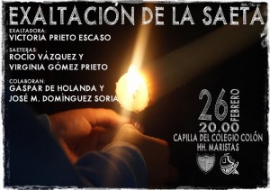 Cartel de la exaltación a la saeta del Colegio Maristas