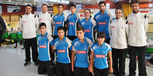 Representantes del equipo onubense en el Campeonato de Andalucía que se celebra en Montilla.