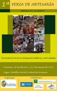 Cartel de la I Feria de Artesanía de Aracena.