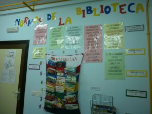 La biblioteca escolar del CEIP Virgen de Montemayor de Moguer. 