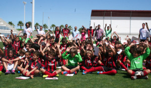 Imagen de la clausura del campus 'rossonero' del verano pasado en Cartaya.