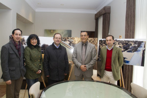 Tobar, Caraballo y , durante la reunión.