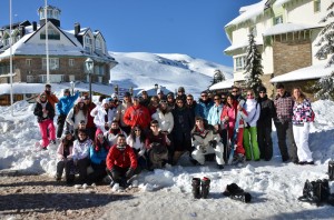 Los jóvenes pudieron disfrutar de la nieve. 