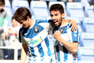 Chuli y Alexander celebran uno de los goles. / Foto: Josele Ruiz