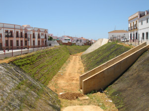 Zona donde se está construyendo la vía verde de Lepe.