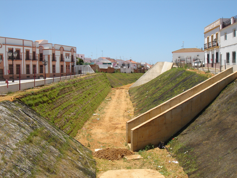 Zona donde se está construyendo la vía verde de Lepe.