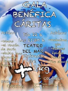 Cartel de la gala musical a beneficio de Cáritas.