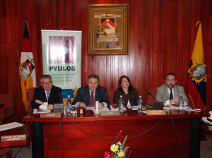 Firma de un convenio interuniversitario entre la Universidad de Huelva y la ecuatoriana de Cuenca.