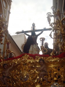 El Cristo de la Expiración, a su salida en el Miércoles Santo. 