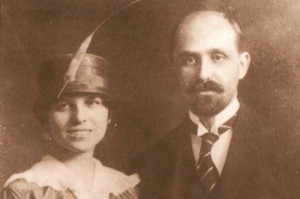 Imagen de la boda entre Juan Ramón y Zenobia en 1916.