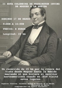 Cartel de la II Ruta dedicada a Washington Irving.