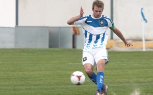 El centrocampista Jorge Merino, uno canteranos convocados por Sergi. / Foto: Josele Ruiz.