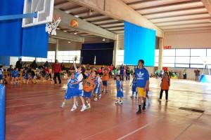 Un momento de uno de los partidos de prebenjamines.