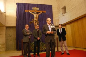 Pedro Rodríguez durante su intervención en la Presentación del Cristo del Buen Amor.