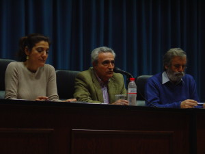 Un momento de la presentación de los libros en la Uhu.