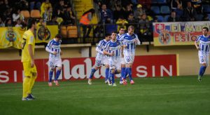 El gol de Berrocal en El Madrigal dio un empate al Recre, que llegó a los 41 puntos. / Foto: Mediterráneo.