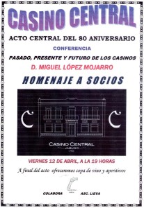 Cartel de los actos conmemorativos del 12 de abril en Jabugo.