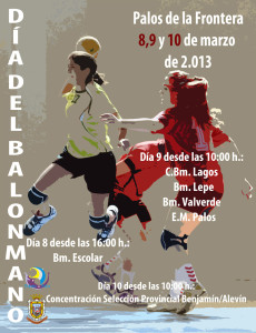 Cartel del VIII Día del Balonmano de Palos. 