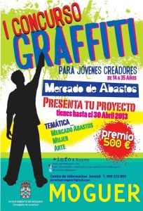 Cartel del I Concurso de Graffiti de Moguer.