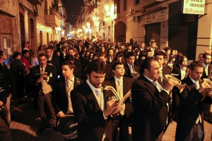 El Liceo, en el Miércoles Santo de Huelva. / Foto: acamum.blogspot.com.