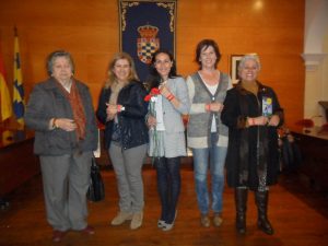 Mujeres de Moguer han participado en la presentación de los actos. 