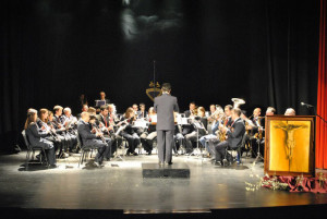 Actuación durante el Encuentro de Formaciones Musicales de Zalamea. / Foto: José Miguel Jiménez.