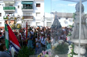 Otro momento de la salida de la Hermandad de Cartaya el pasado año. 