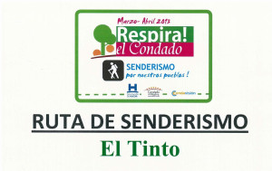 Cartel de la ruta de senderismo. 