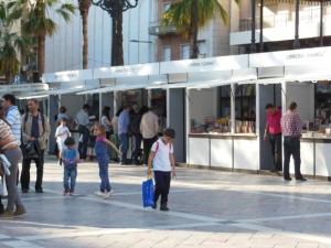 Luis de Val, Antonio Orihuela, Eladio Orta y Luisa María Martín, el sábado 26 de abril en la Feria del Libro.