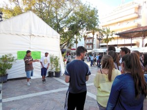 En sus actuaciones en Huelva se ha visto arropado por el público onubense.