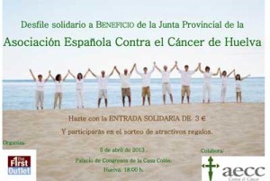 Cartel anunciador del desfile solidario. 