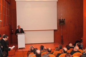 Juan Carlos Lagares, durante las palabras de bienvenida que dirigió a los participantes en el encuentro.