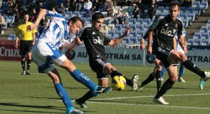 Matamala, el único mediocentro específico del Recre que está apto para el partido del viernes. / Foto: Josele Ruiz.