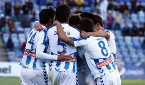 El triunfo ante el Guadalajara ha dado casi la permanencia. / Foto: Josele Ruiz.