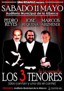 Cartel del espectáculo 'Los Tres Tenores de la Comedia'. 