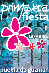 Cartel anunciador de la Fiesta de la Primavera en Puebla de Guzmán.