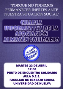 Cartel anunciador de la charla.