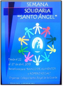 Cartel de la Semana Solidaria del Colegio Santo Ángel.