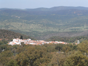 Vista de pájaro de la localdiad de Cortelazor.