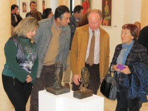 Ceferino Férnández, durante la inauguración del muestra.