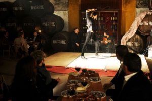 Una de las actuaciones de Flamencondado en las Bodegas Andrades.