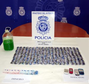 Droga intervenida por la Policía.